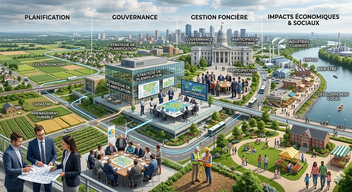 Planification, Gouvernance, Gestion foncière et des impacts économiques & sociaux